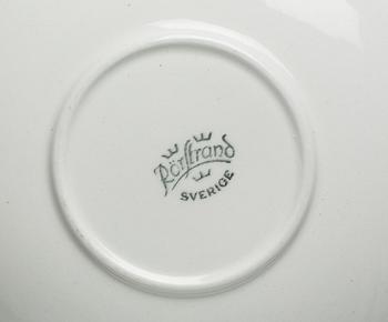 SERVISDELAR, 12 delar, flintgods, "Blå Eld", Hertha Bengtsson, Rörstrand,