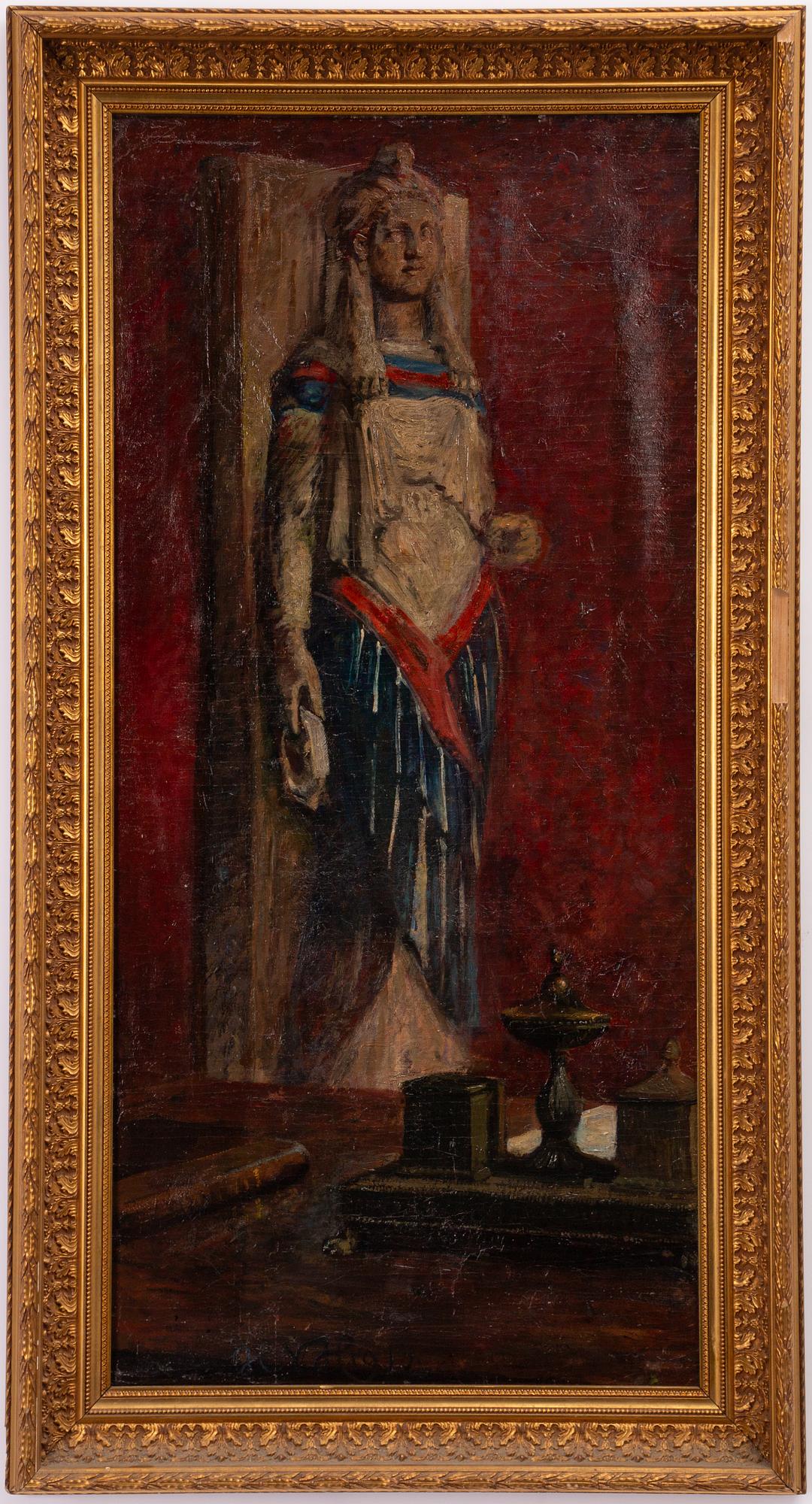 Hans Nikolaj Hansen, Skulptur vid skrivbordet.