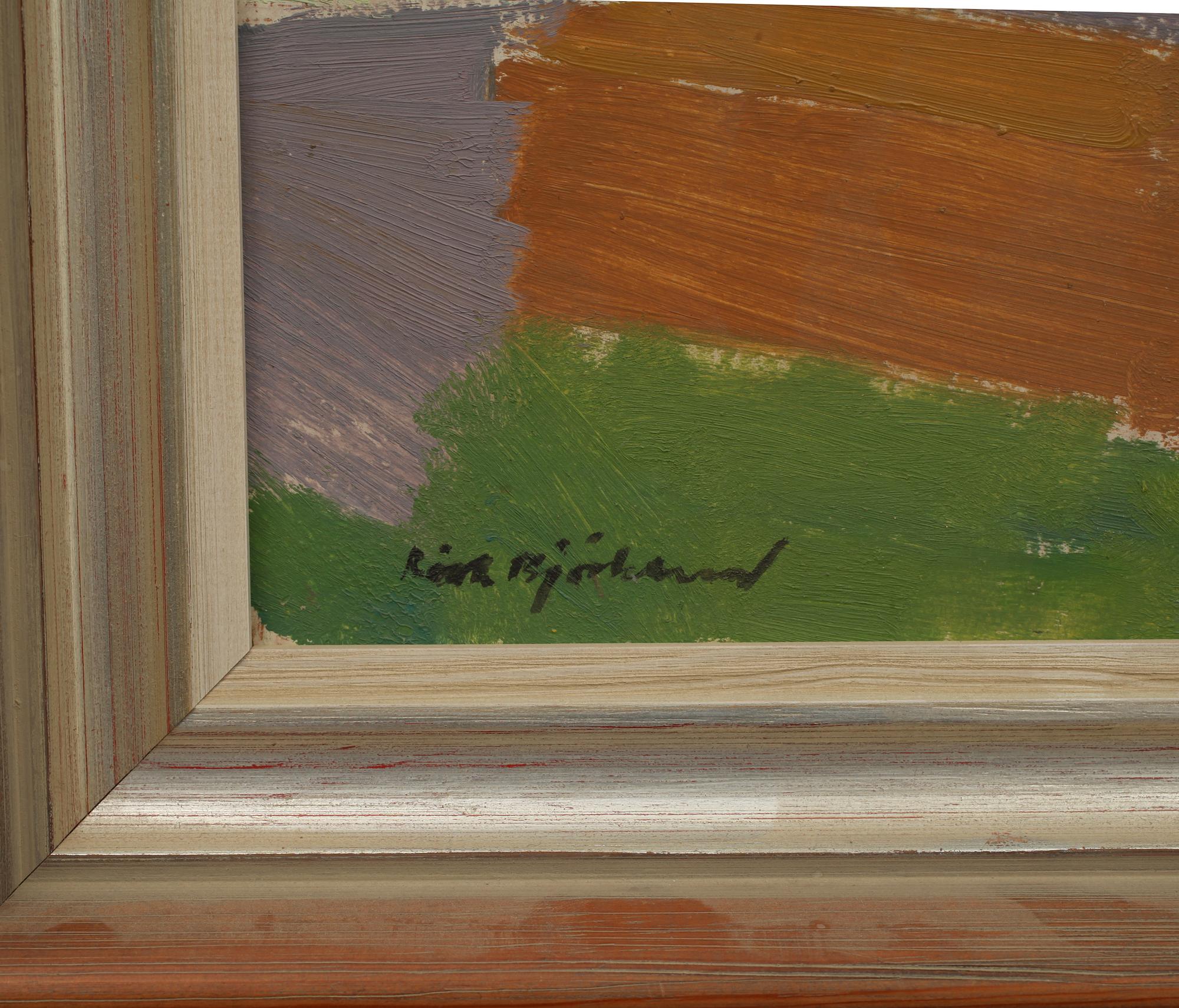 RICHARD BJÖRKLUND, olja på pannå, sign.