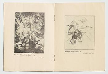 Exhibition catalogues from Der Sturm (2) and a photo depicting Gösta Adrian-Nilsson (GAN).