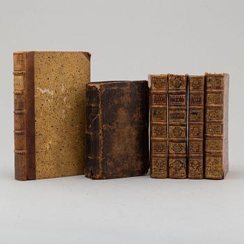 SIX 18TH CENTURY BOOKS.