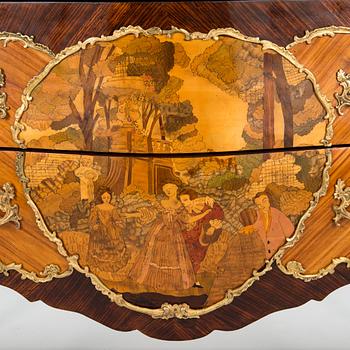 A chest of drawers plaque marked Les fils d'Alfred Wimphen Paris, early 20th century.