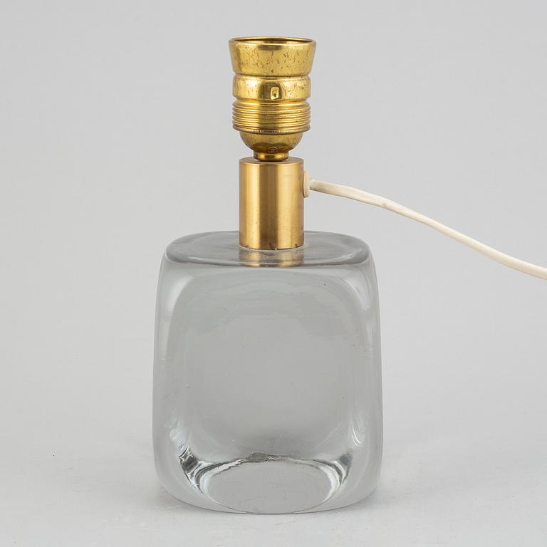 Bordslampa, glas, 1900-talets mitt.