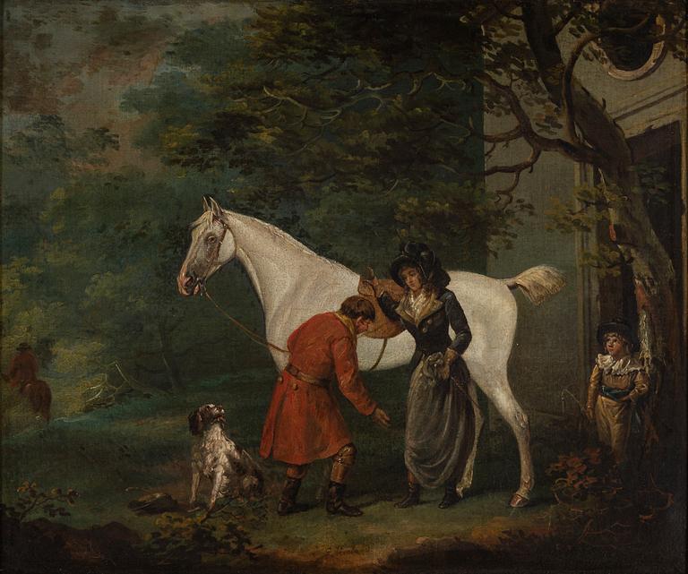 GEORGE MORLAND, tillskriven, olja på duk, signerad.