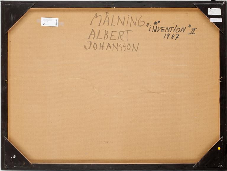 ALBERT JOHANSSON, olja på pannå, sign o dat a tergo 1987.