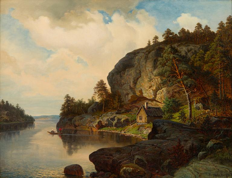 Augusta Borg, Fishing Trap at the Foot of the Rock.