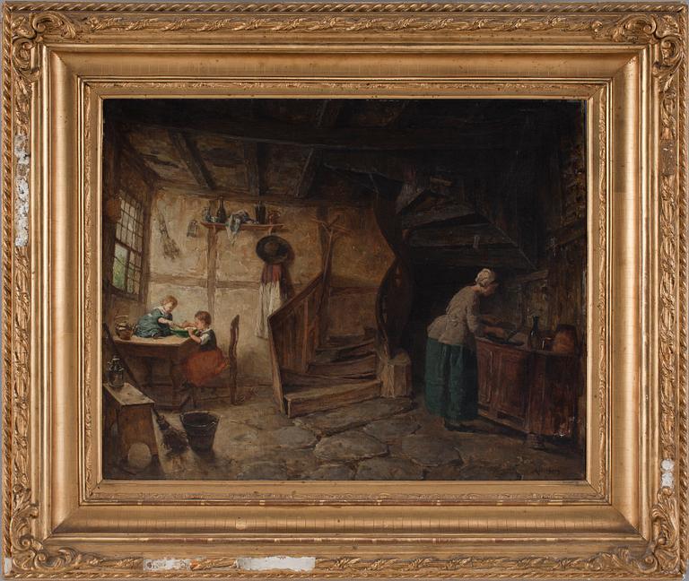 AUGUST JERNBERG, olja på duk. Sign.