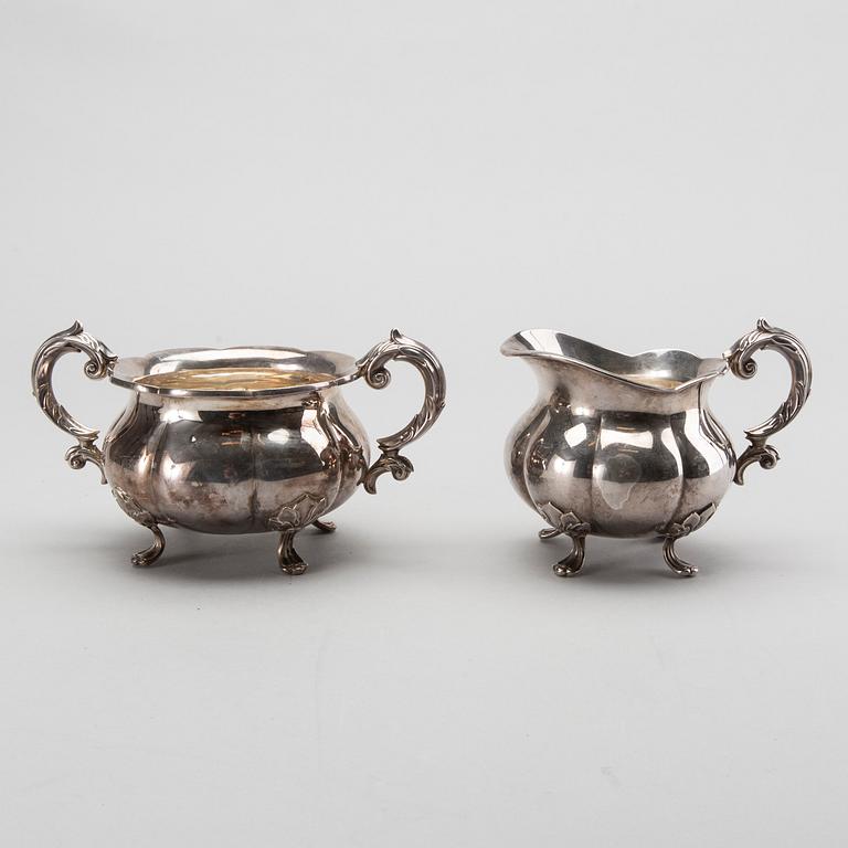 A danish 20th century silver 3 pcs coffee set mark of Cohr Denmark, Total weight 1247 gram.