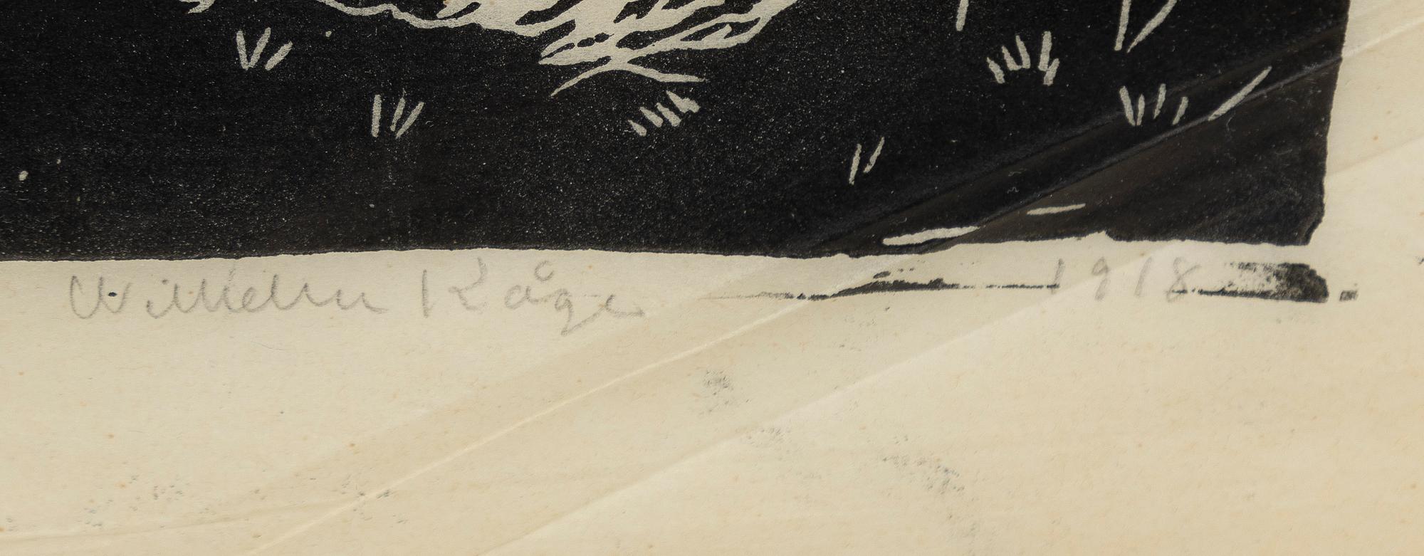 Wilhelm Kåge, Four linoleum cuts.