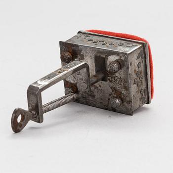 A Tula needle table clamp, Russia from around the turn of the century 1700/1800.