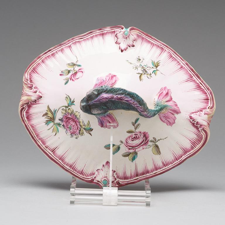 A Swedish Marieberg faience tureen with cover, 18th Century.