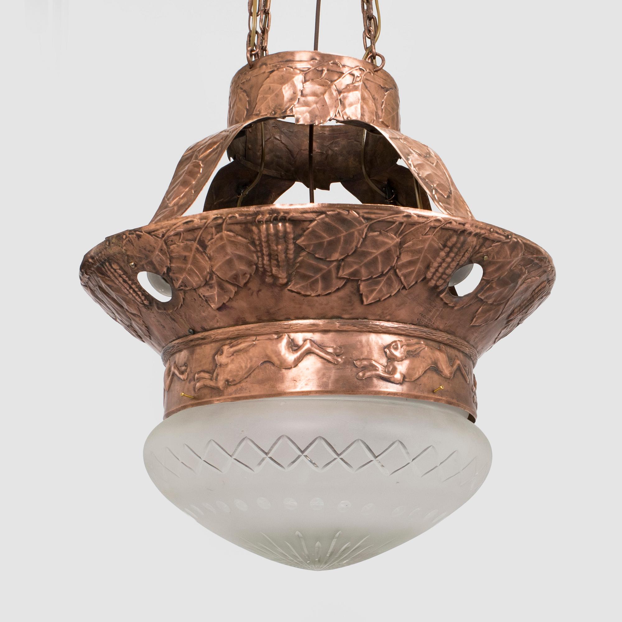 an early 20th century chandelier.