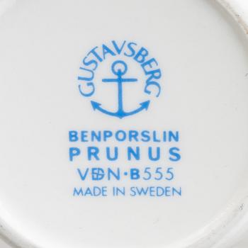 Stig Lindberg, servisdelar, 16 st, benporslin,"Prunus", Gustavsberg.