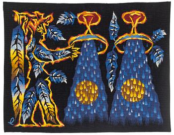 213. Jean Lurcat, tapestry, "Verseau", tapestry weave, ca 80 x 63 cm,  signed L.