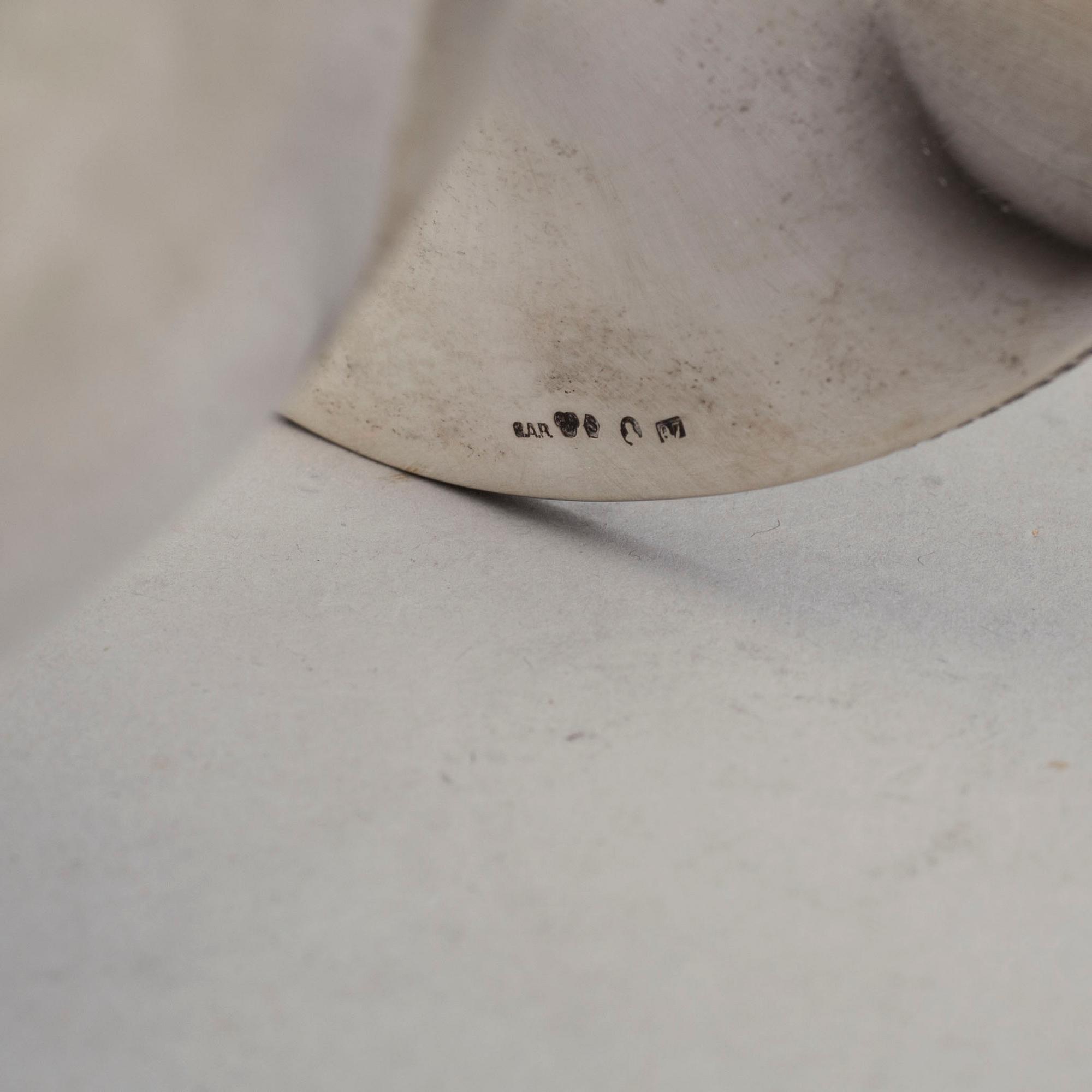 A silver sugar bowl, 1918.