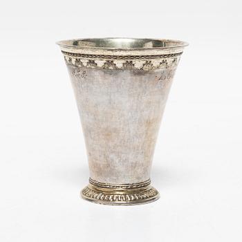 Beaker, silver, Thomas Beckman the Younger, Örebro (1727–59).