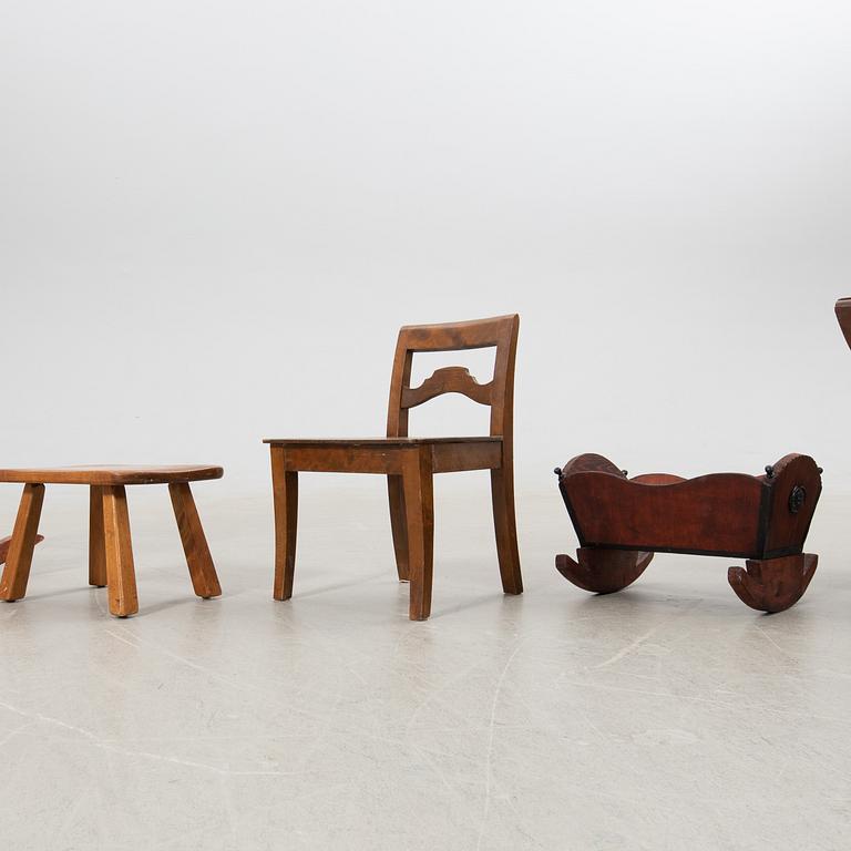 Children's furniture set 5 pcs, first half of the 20th century.