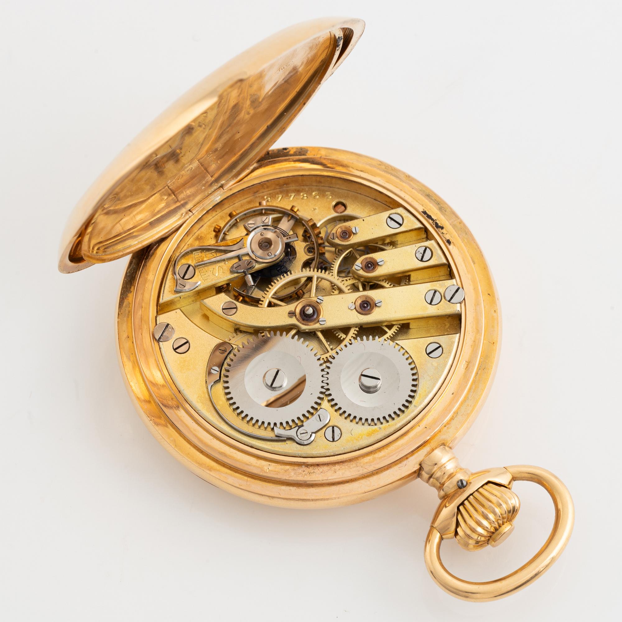 IWC, pocketwatch, 52,5 mm, hunting case,