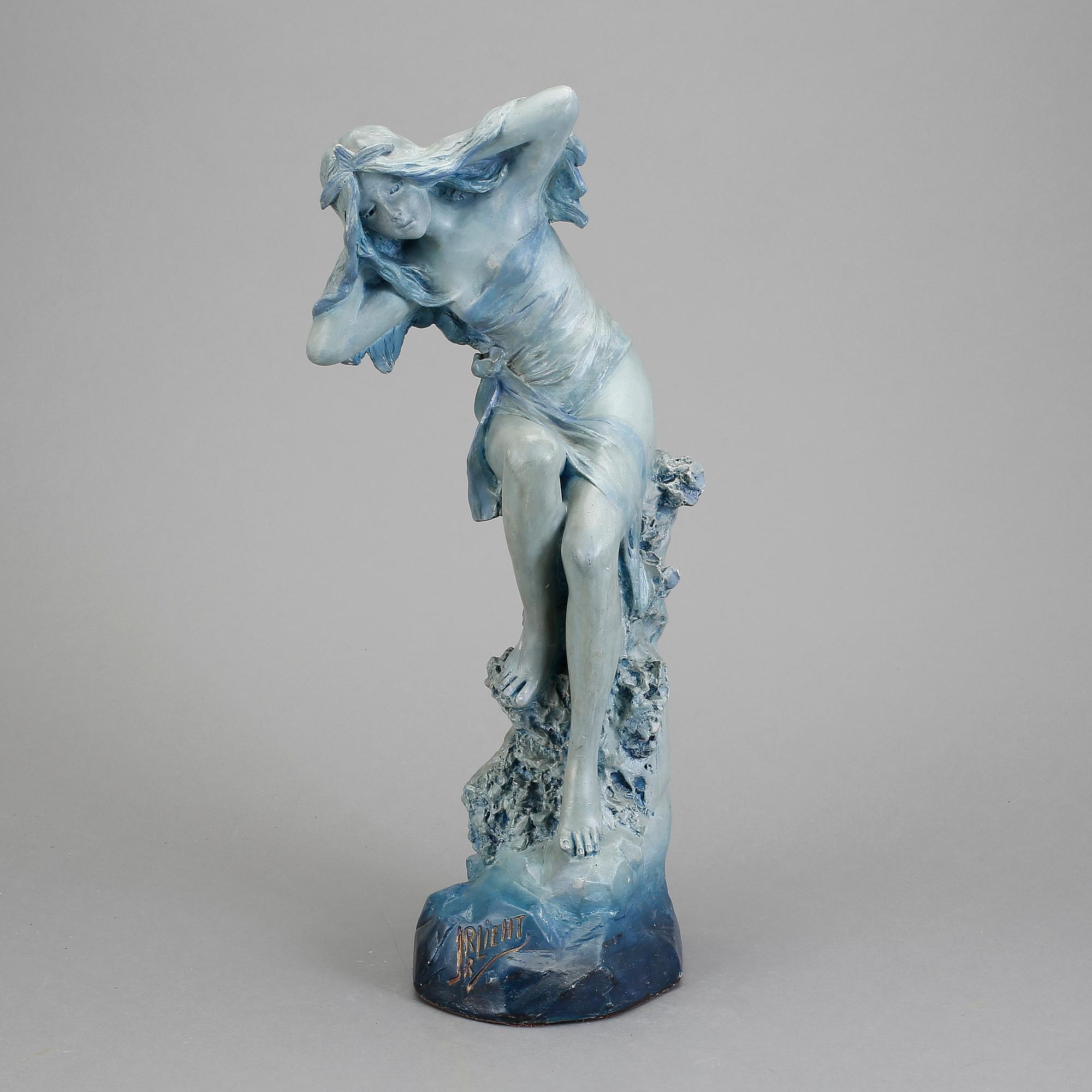SKULPTUR, gips. Art noveau, 1900-talets början. Signerad.