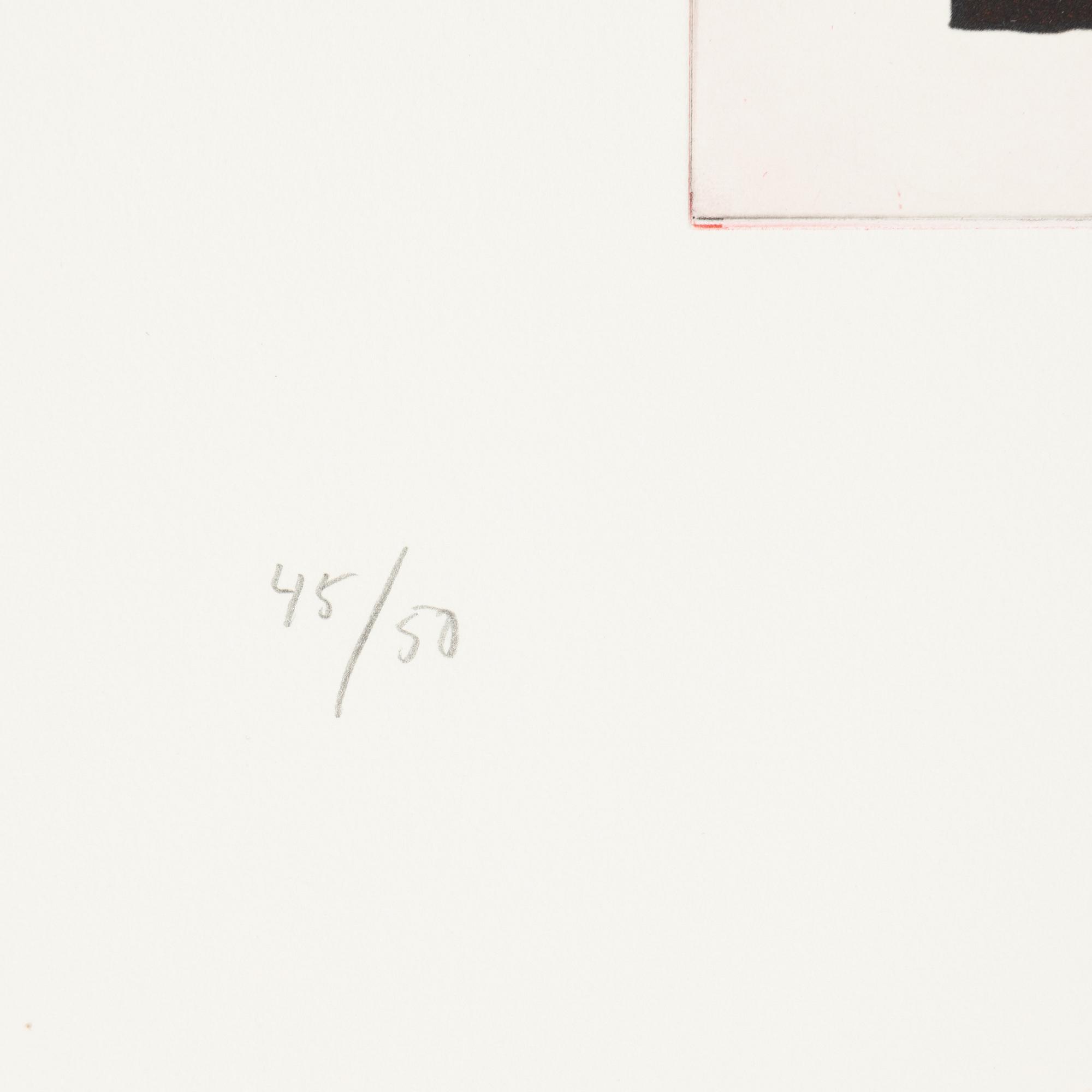Jan Håfström, etching in colours, 2020, signed 45/50.