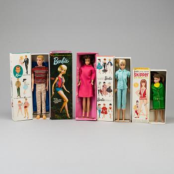 BARBIEDOCKOR, 4 st, Mattel, 1960-tal.