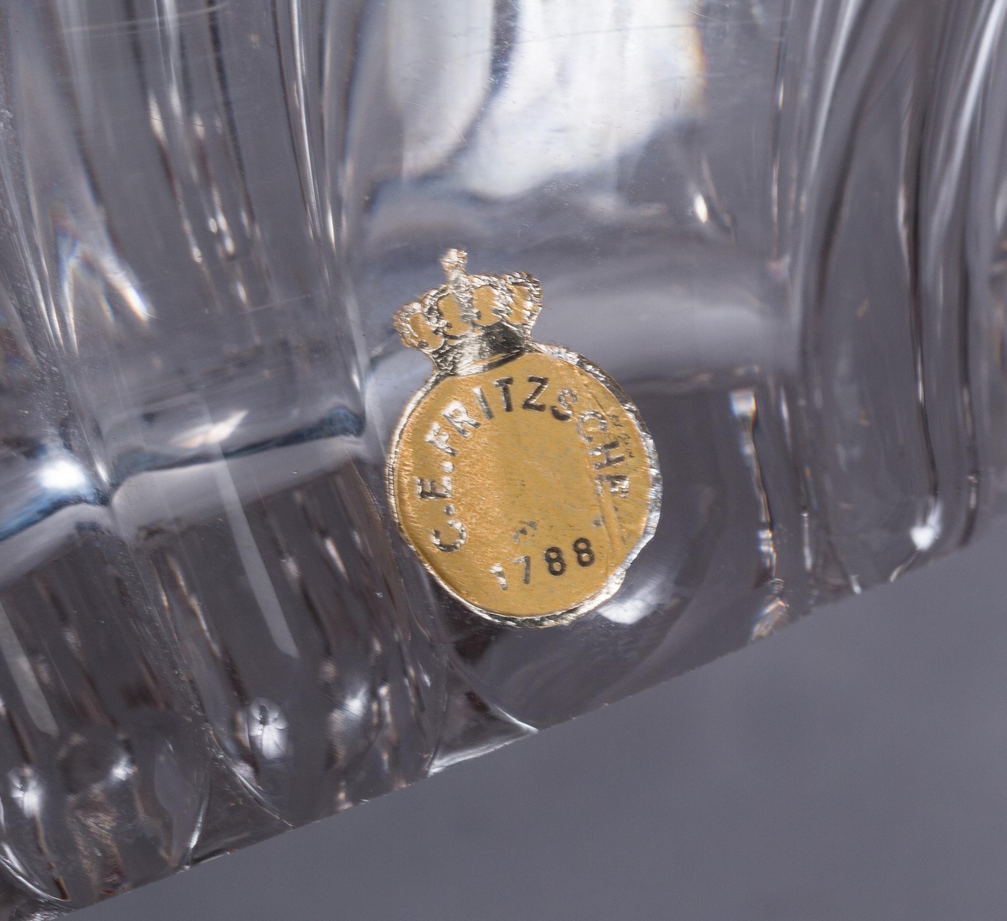 SKÅL, glas, C.E. Fritzche, Danmark, 1900-talets mitt.