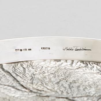 Pekka Turtiainen, a silver tray, samorodok technique, A. Sirtamo, Helsinki 1974.