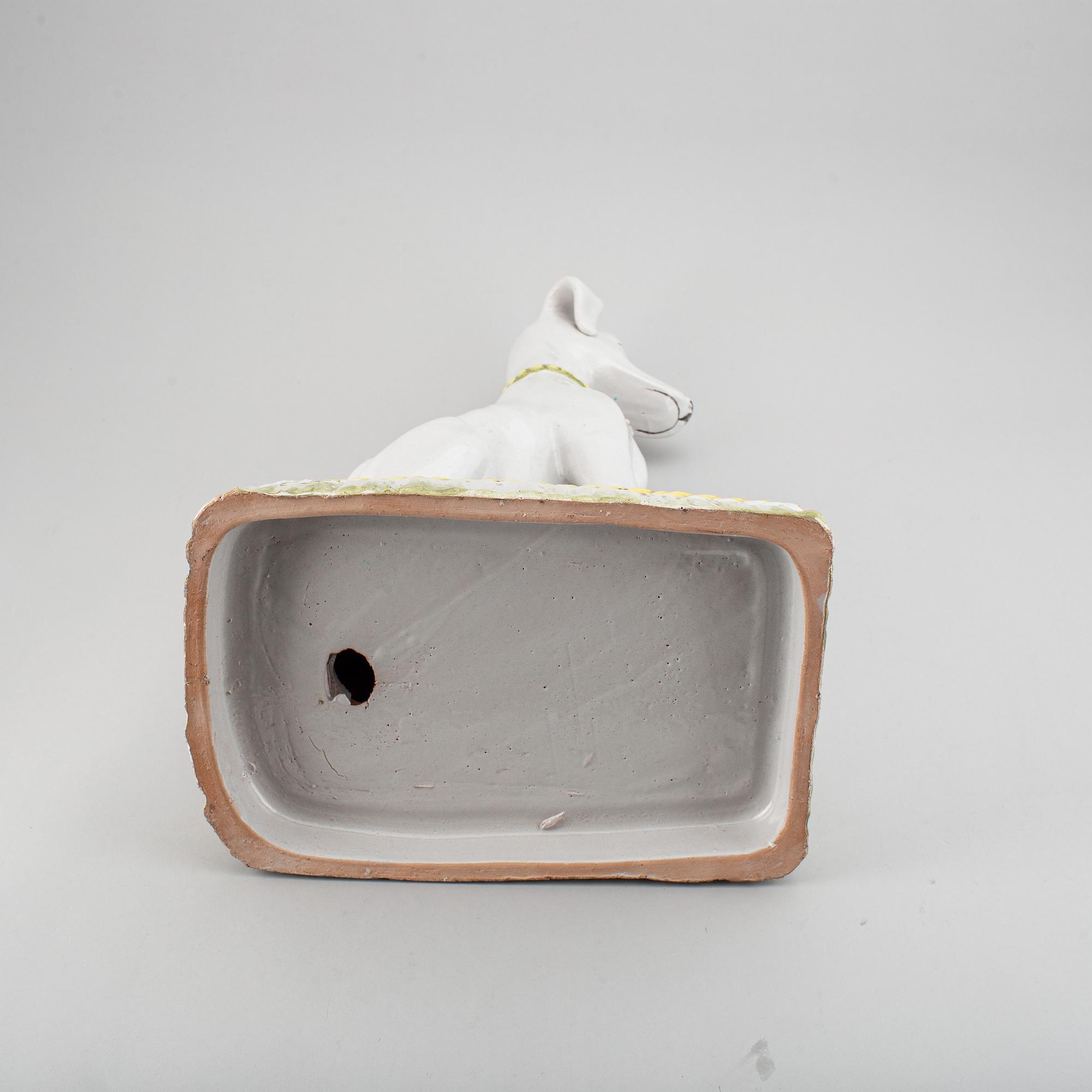A italian earthenware sculpture from the second half of the 20th century.