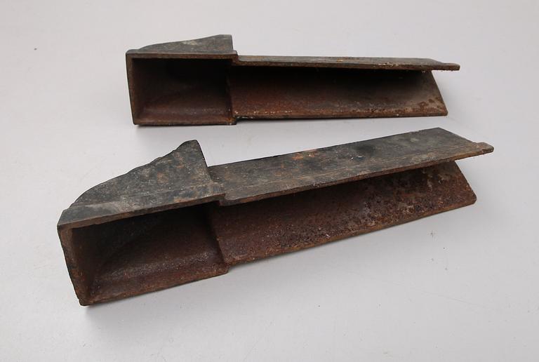 ELDHUNDAR, 1 par, gjutjärn, 1800-/1900-tal.