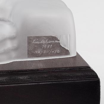 A pair of 'Globen' glass table lamps, Lindshammar, 1989.
