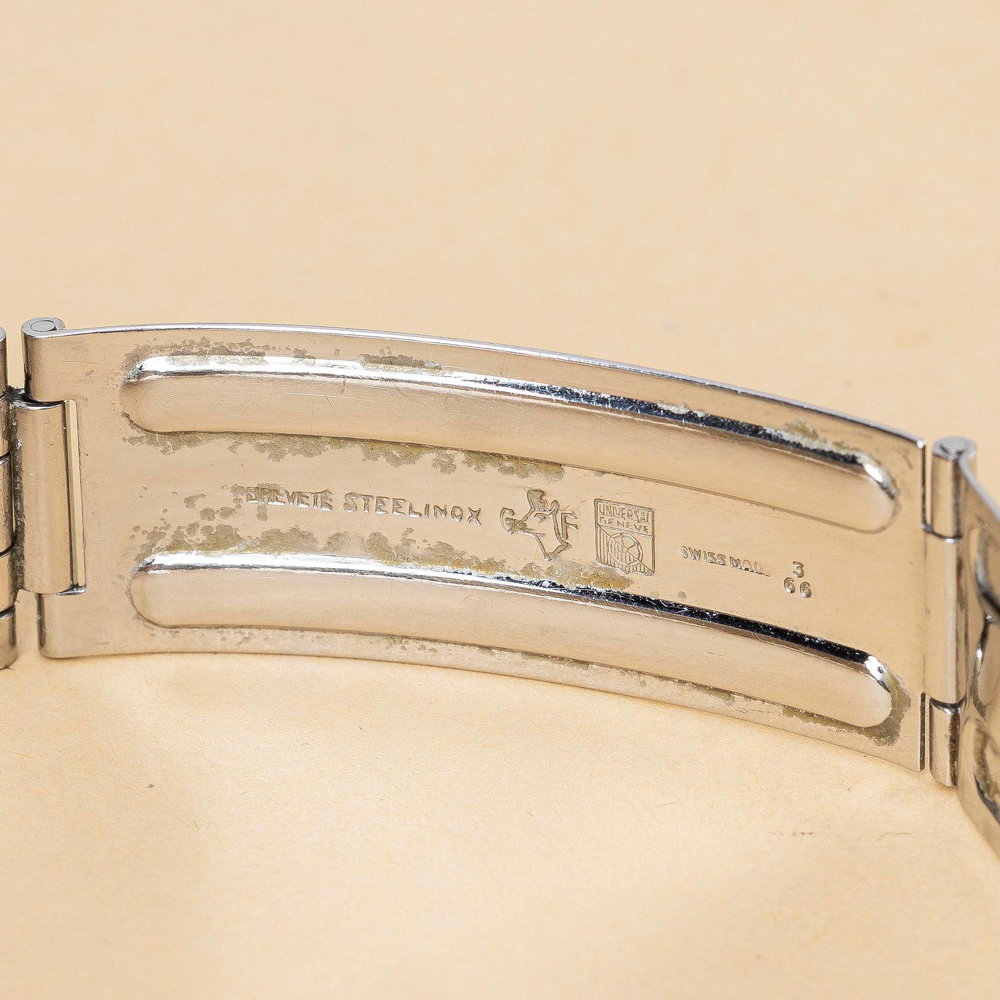 Universal Genève, Polerouter Date, "Gay Frères bracelet", ca 1966.