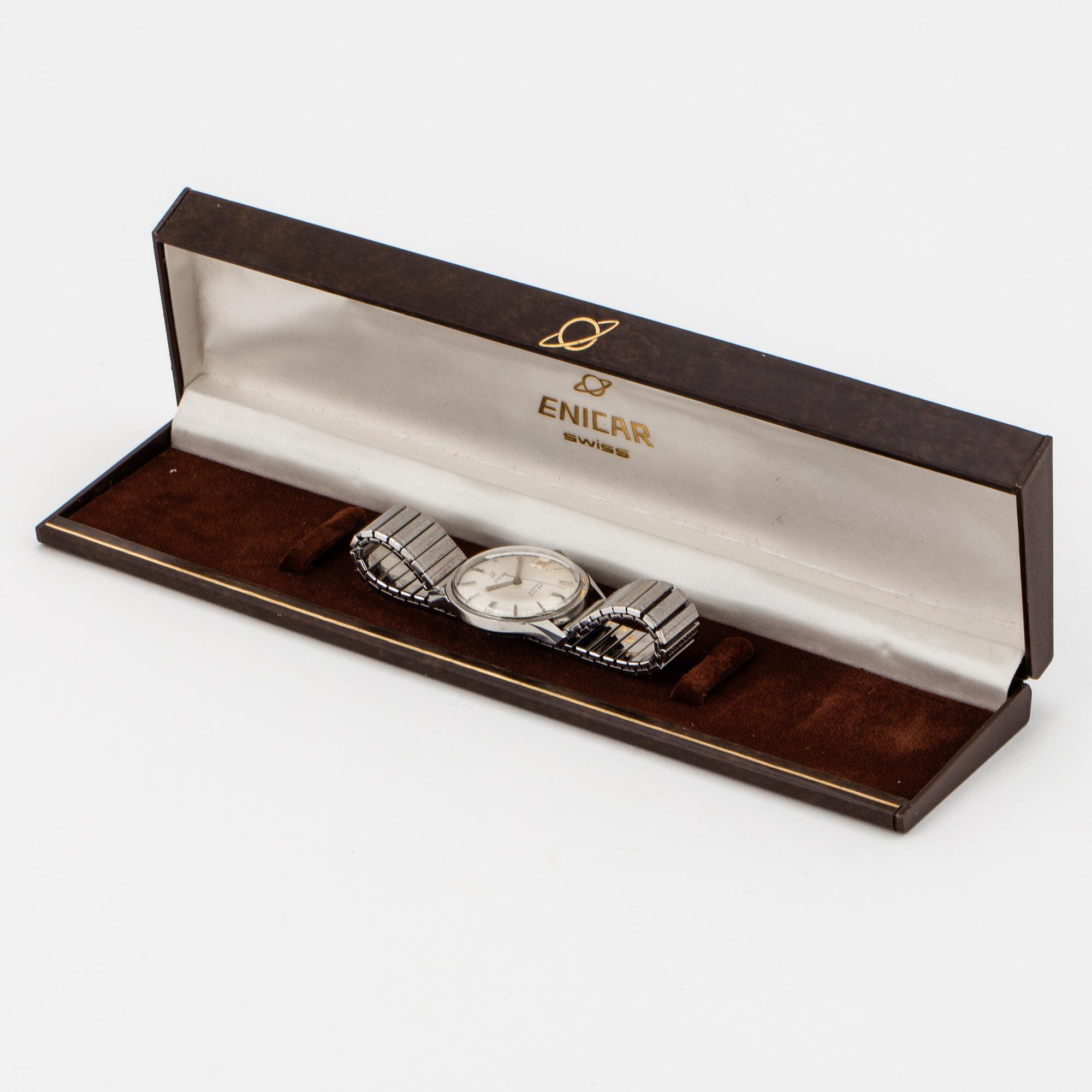 ENICAR, Star jewels, wristwatch, 35 mm.