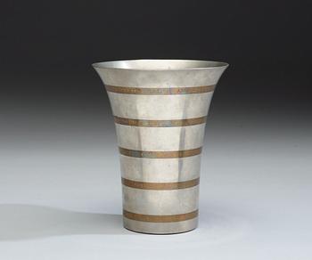 An Estrid Ericson pewter vase by Svenskt Tenn, Stockholm 1950.