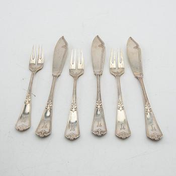 Fiskbestick 24 dlr  silver Tyskland.