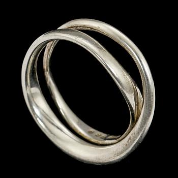 RING, sterlingsilver, "Möbius", Vivianna Torun Bülow-Hübe för Georg Jensen, 1900/2000-tal. Vikt 5 g.