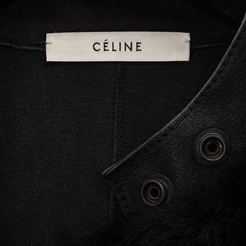 Céline, a sheep skin coat, size 36.