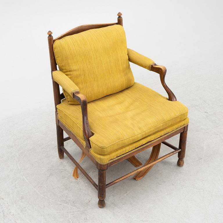 Armchair, so-called Gripsholm model, first half of the 20th century.