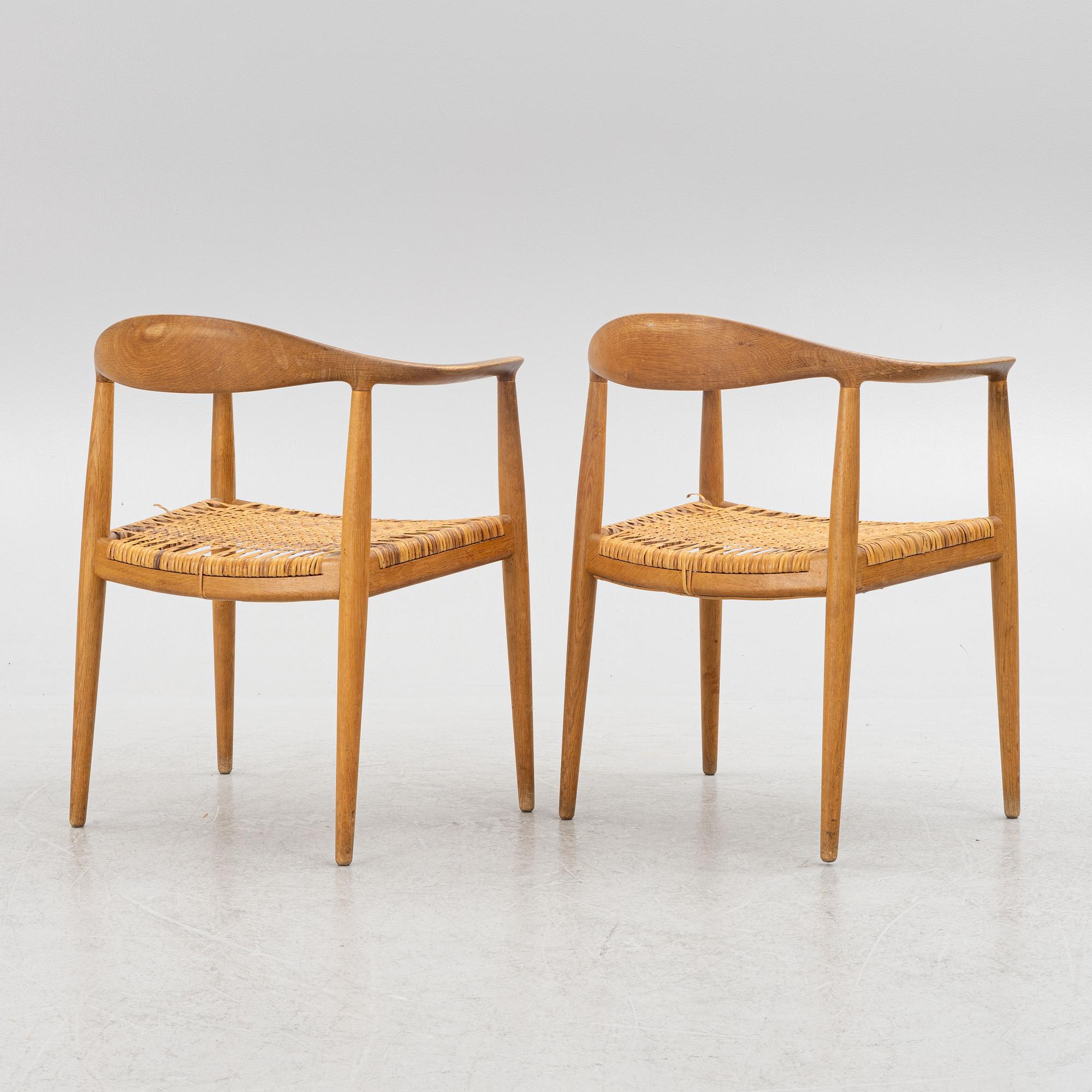 Hans J. Wegner, a pair of "JH 501" armchairs, Johannes Hansen, Denmark, 1950's/60's.
