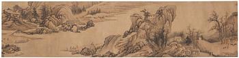 A Chinese scroll painting by anonymous artist, ink and colour on silk, Qing dynasty (1644-1912).