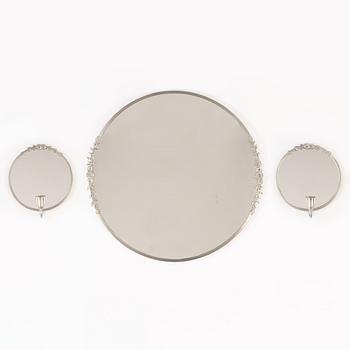 Mirror and a pair of wall sconces, 1920s/30s.