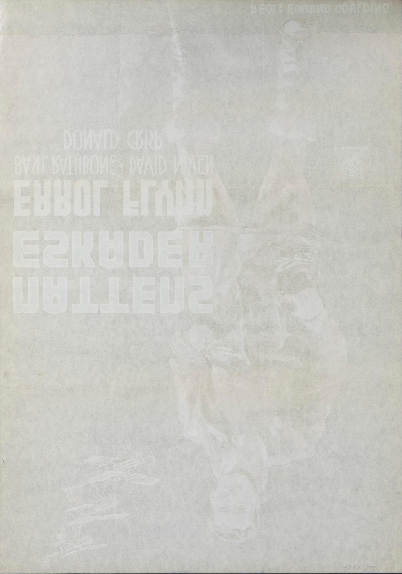 Gösta Åberg, a vintage movie poster, 'Nattens eskader (The Dawn Patrol)', 1938.