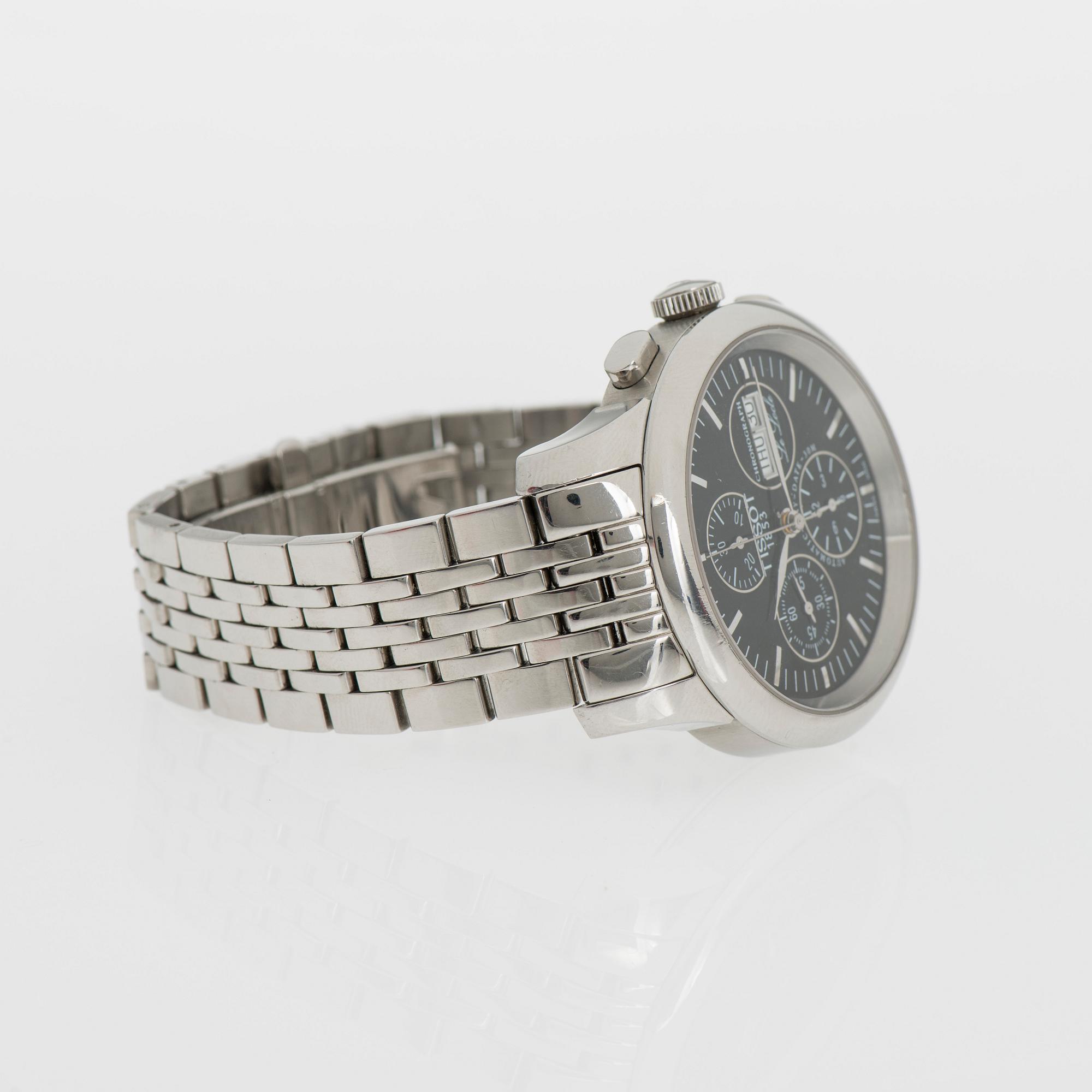 ARMBANDSUR, herr, TISSOT Le Locle Chronograf, original box. 2000-tal.