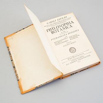 BOOK, 'Philosophia Botanica' by Carl Linnaeus, Gottfried Kiesewetter, Stockholm 1751.
