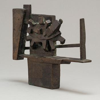 HILDING EKELUND, relief, bronze, signed.