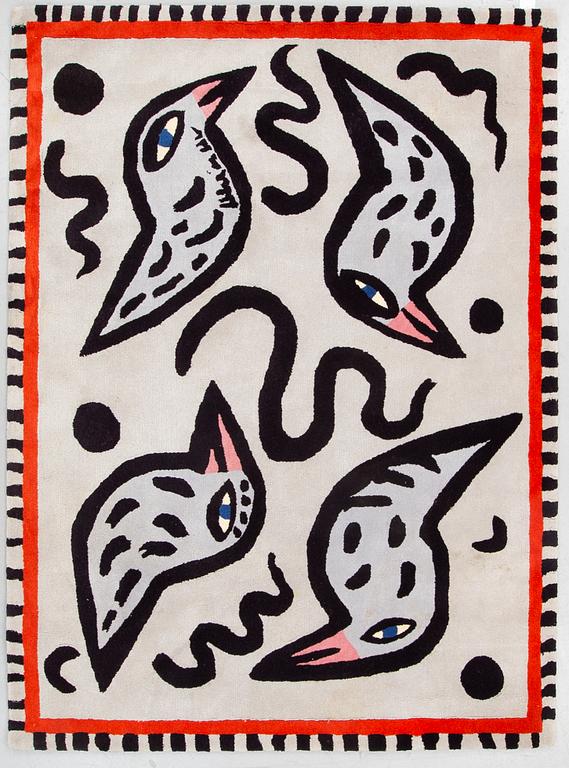 A CARPET, "Birdie blue", handtufted, ca 175,5 x 238  cm, Kinnasand.