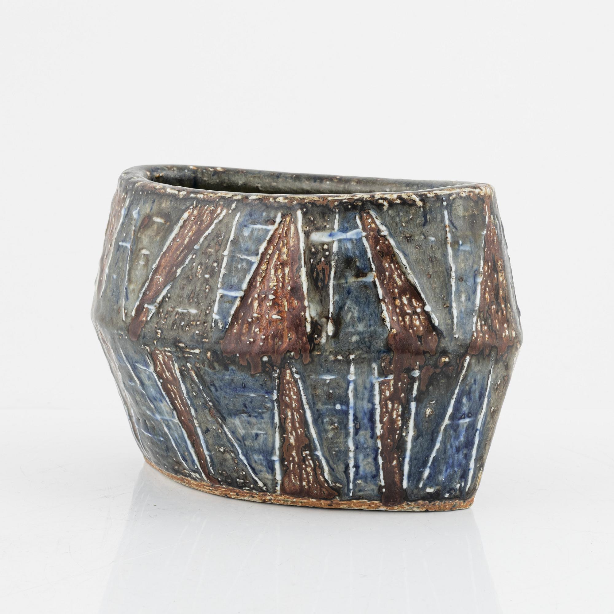 Carl-Harry Stålhane, a stoneware vase, Rörstrand, dated -64.