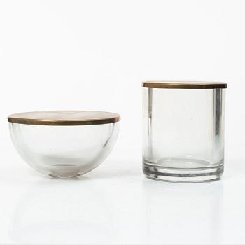 Josef Frank, a hand mirror 'H 2156'and two jars, Svenskt Tenn.