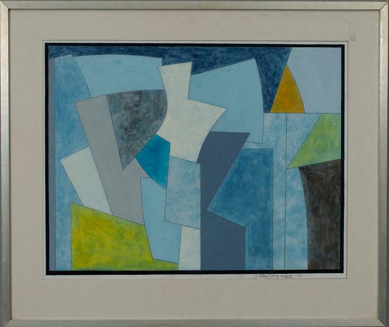 GÖRAN AUGUSTSON, gouache, sign. och dat. -83.