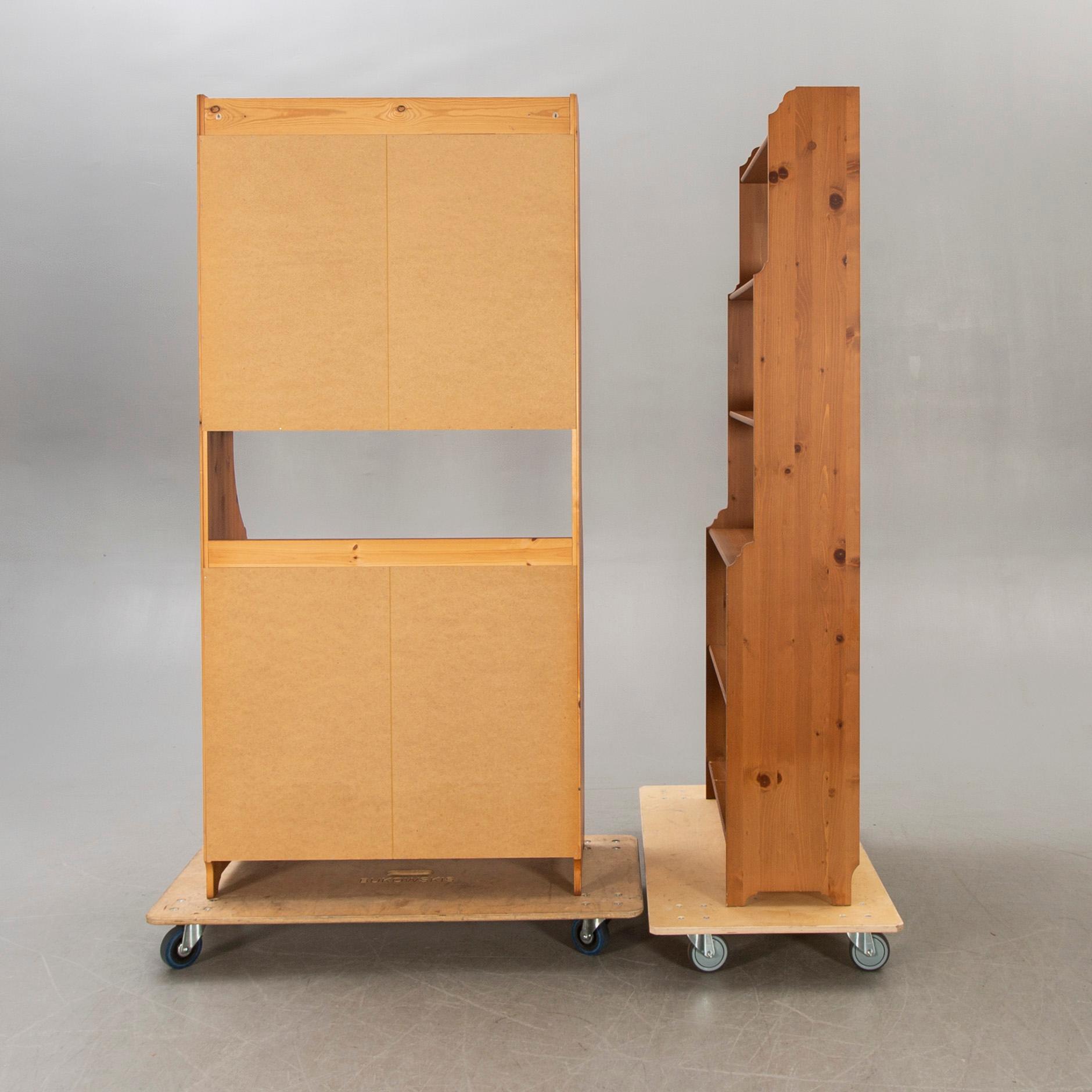A set of two pine Leksvik shelves for IKEA.