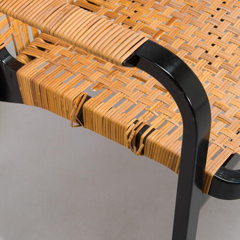 Alvar Aalto, karmstolar, 4 st, modell 45, för Artek 1970-tal.